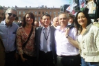 Amb Manuel Valls abans de començar el míting de François Hollande a Toulouse, 3 de maig 2012.