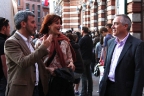 Amb Pere Navarro i Jaume Collboni en acabar el míting de François Hollande a Toulouse, 3 de maig 2012.